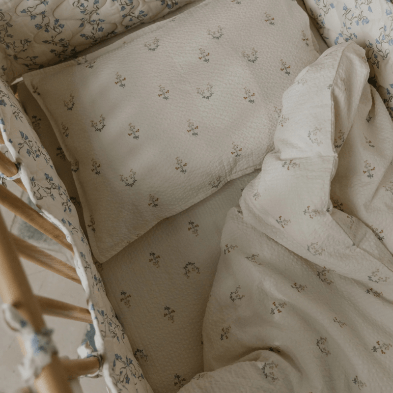 Seersucker Fitted Crib Sheet | La Fraise by Garbo & Friends - Maude Kids Decor