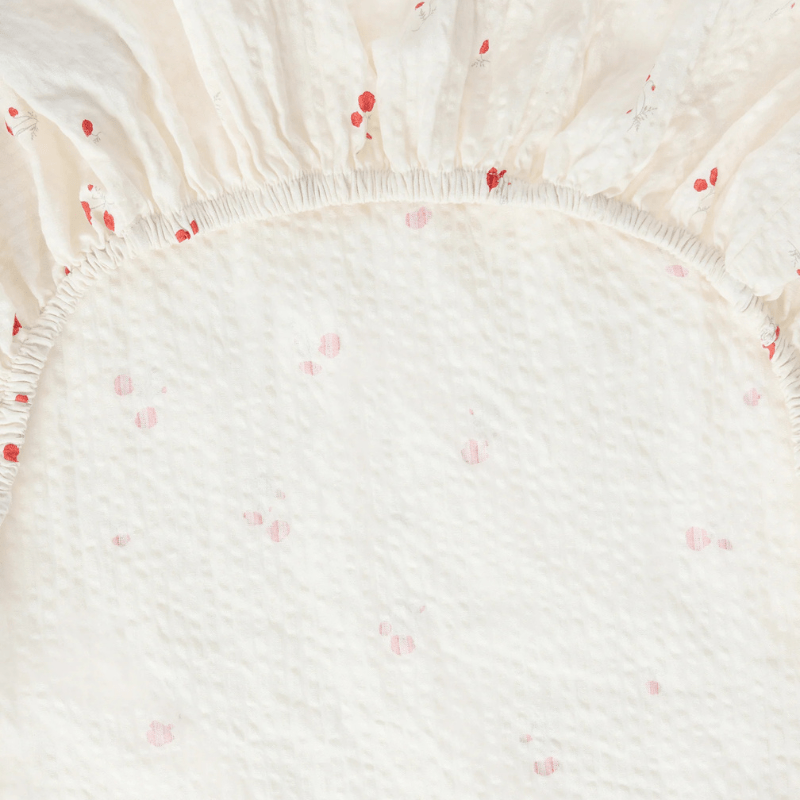 Seersucker Fitted Crib Sheet | Poppy by Garbo &amp; Friends - Maude Kids Decor