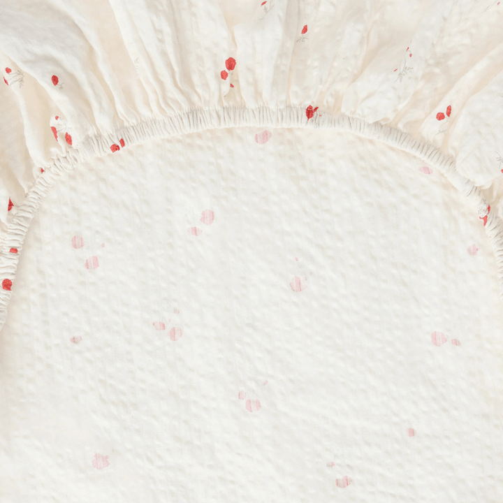 Seersucker Fitted Crib Sheet | Poppy by Garbo &amp; Friends - Maude Kids Decor