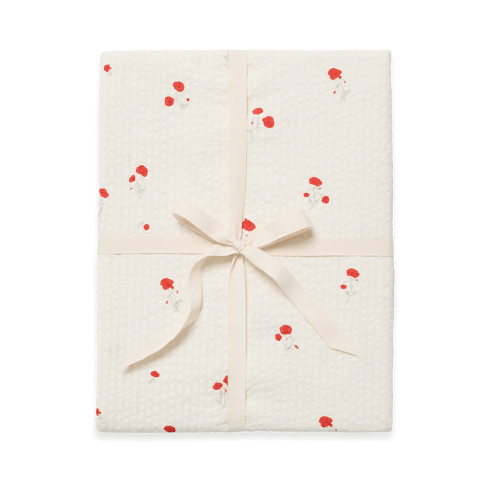 Seersucker Fitted Crib Sheet | Poppy by Garbo &amp; Friends - Maude Kids Decor