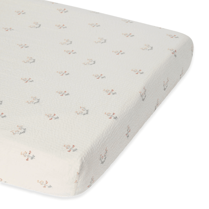 Seersucker Fitted Double Sheet | La Fraise by Garbo &amp; Friends - Maude Kids Decor