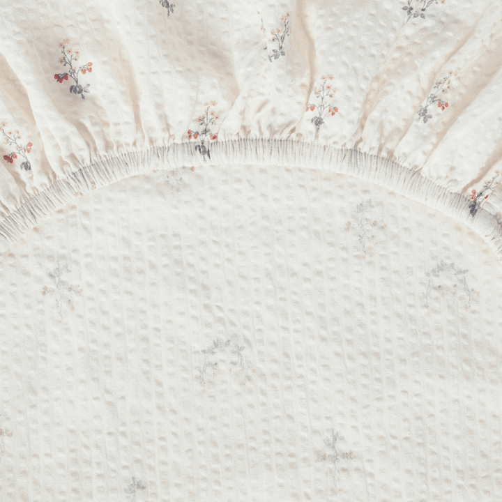 Seersucker Fitted Single Sheet | La Fraise by Garbo &amp; Friends - Maude Kids Decor