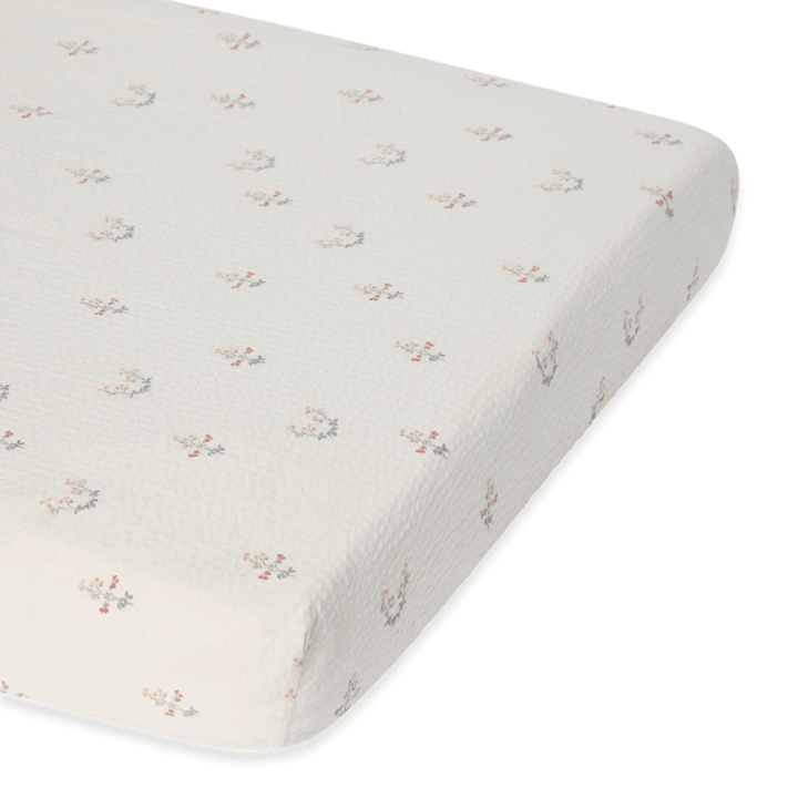 Seersucker Fitted Single Sheet | La Fraise by Garbo &amp; Friends - Maude Kids Decor