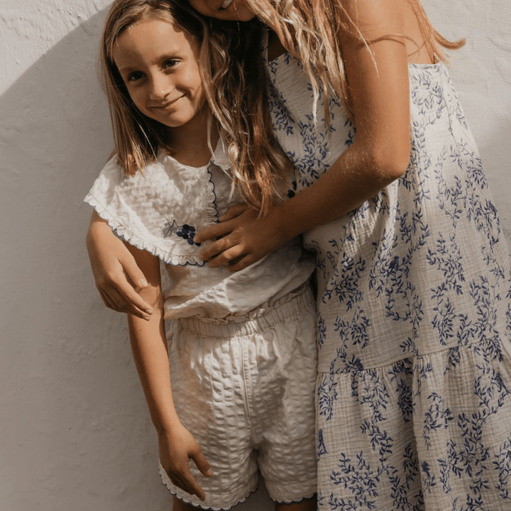 Seersucker Paperbag Shorts by Garbo &amp; Friends - Maude Kids Decor