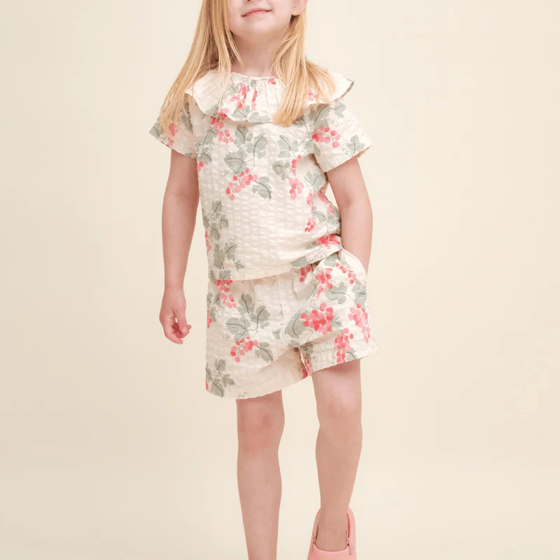 Seersucker Paperbag Shorts by Garbo &amp; Friends - Maude Kids Decor