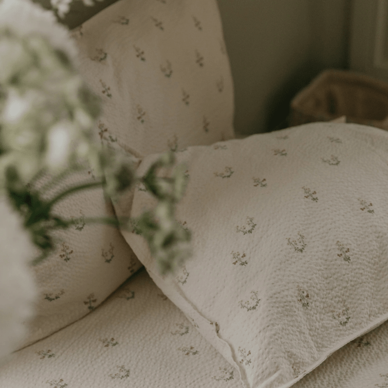 Seersucker Single Pillowcase | La Fraise by Garbo & Friends - Maude Kids Decor