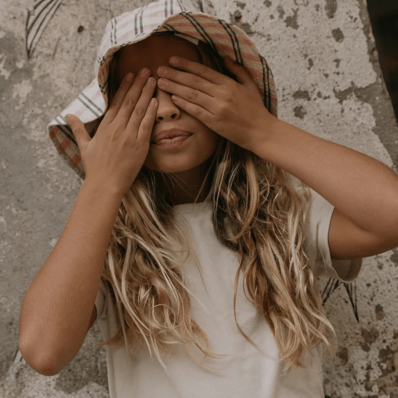 Seersucker Sun Hat by Garbo &amp; Friends - Maude Kids Decor