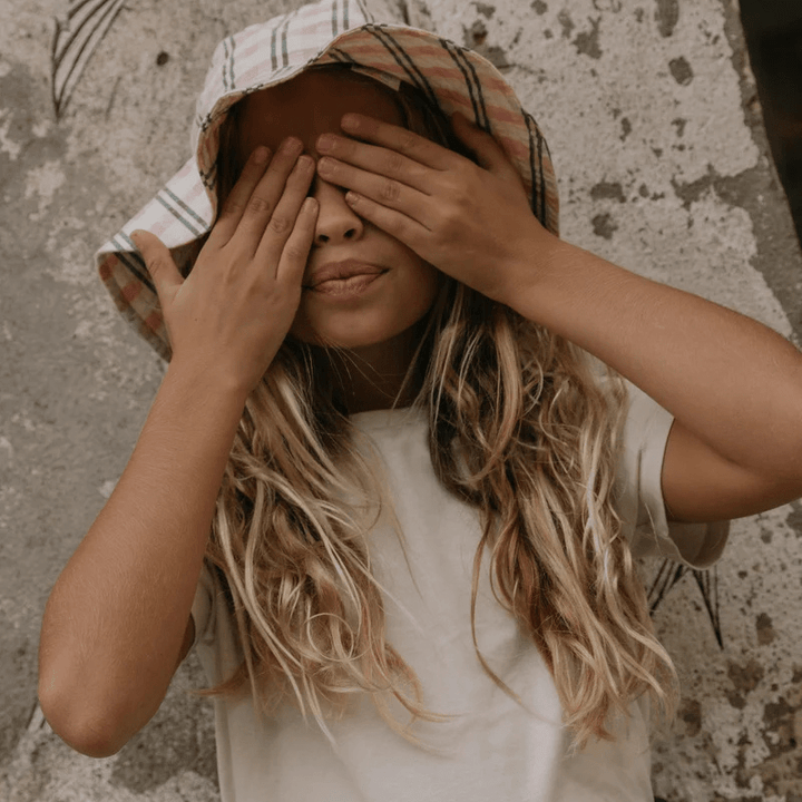 Seersucker Sun Hat by Garbo &amp; Friends - Maude Kids Decor