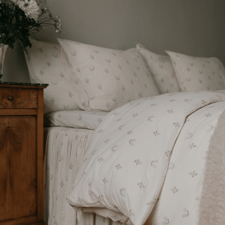 Seersucker Twin Duvet Cover | La Fraise by Garbo &amp; Friends - Maude Kids Decor
