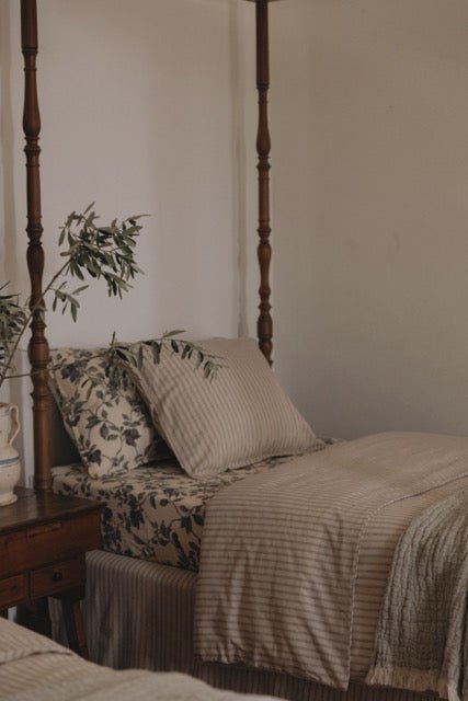 Single Bed Set | Stripe Mauve by Garbo &amp; Friends - Maude Kids Decor