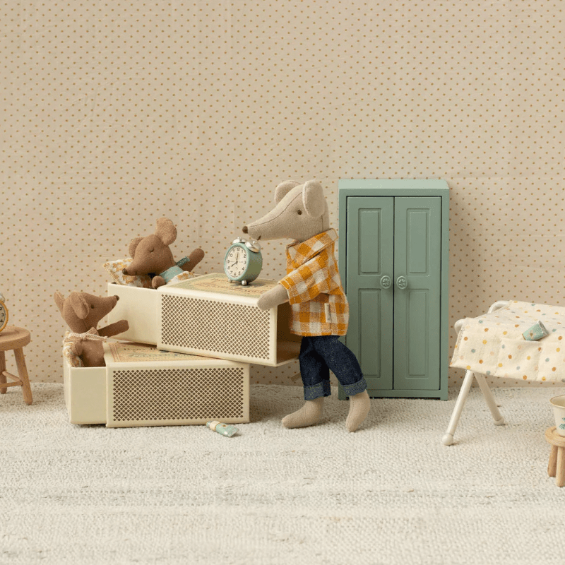 Sleepy/Wakey Baby Mouse in Matchbox by Maileg - Maude Kids Decor