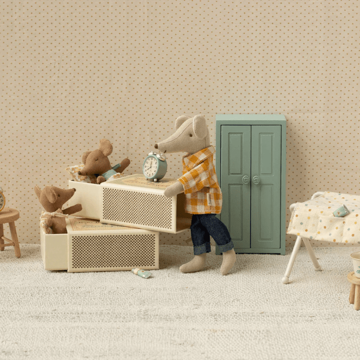 Sleepy/Wakey Baby Mouse in Matchbox by Maileg - Maude Kids Decor