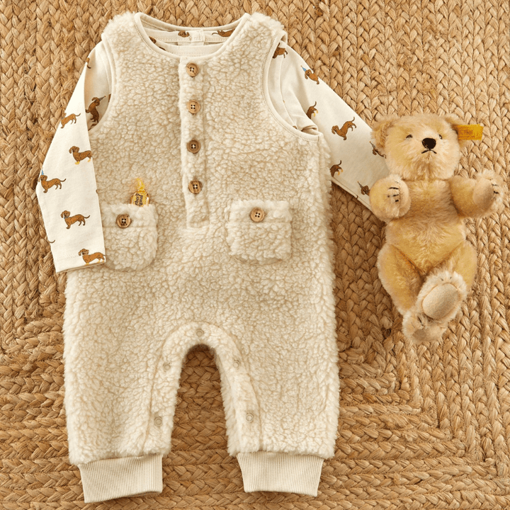 Sleeveless Sherpa Jumpsuit | Ecru by Émile et Ida - Maude Kids Decor