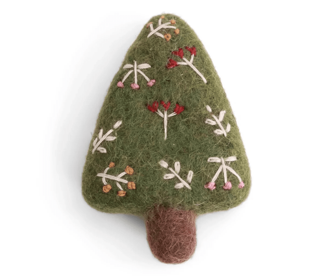 Small Christmas Tree with Embroidery Ornament by Én Gry &amp; Sif - Maude Kids Decor