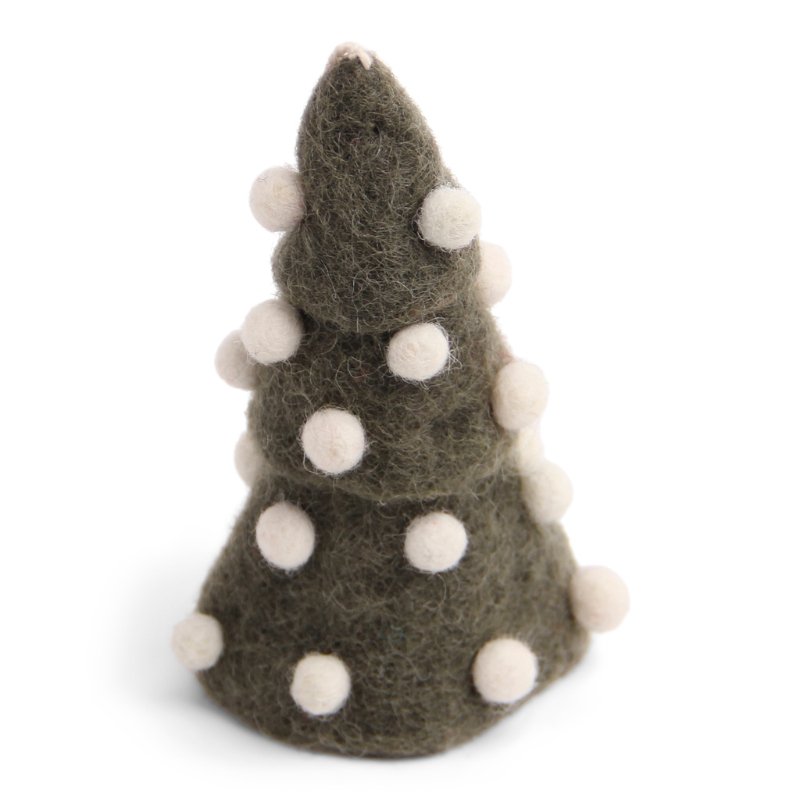 Small Tree with White Pom Poms Christmas Ornament by Én Gry &amp; Sif - Maude Kids Decor