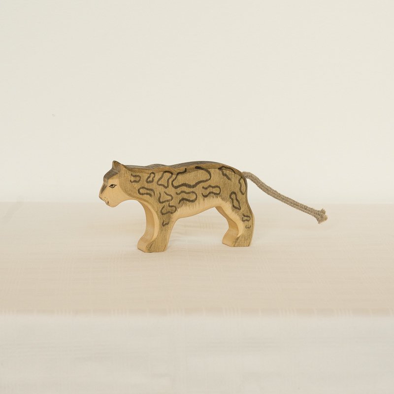 Snow Leopard Wooden Figurine by HolzWald - Maude Kids Decor