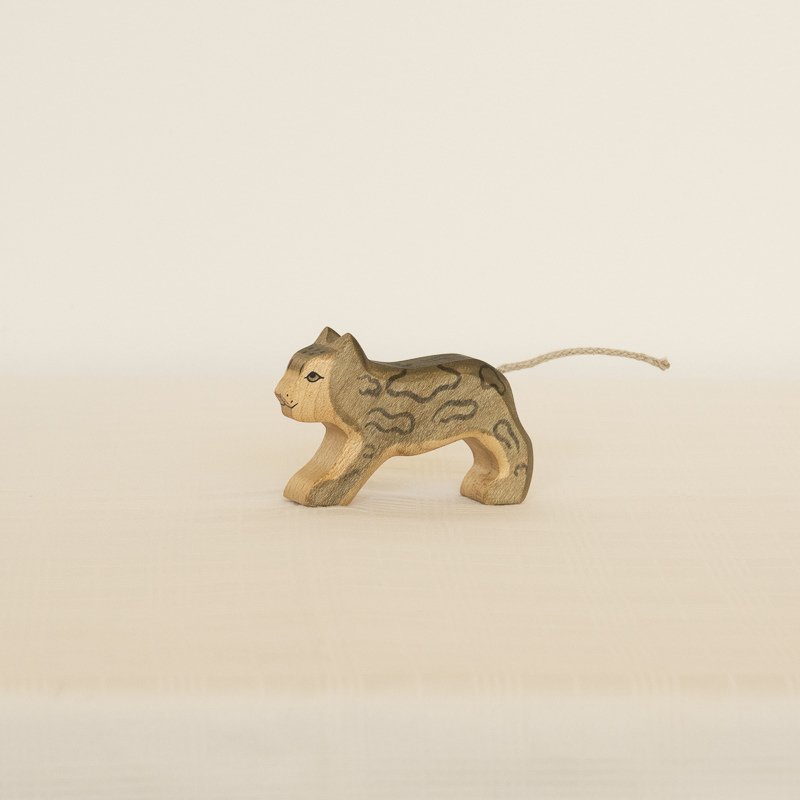 Snow Leopard Wooden Figurine | Small by HolzWald - Maude Kids Decor