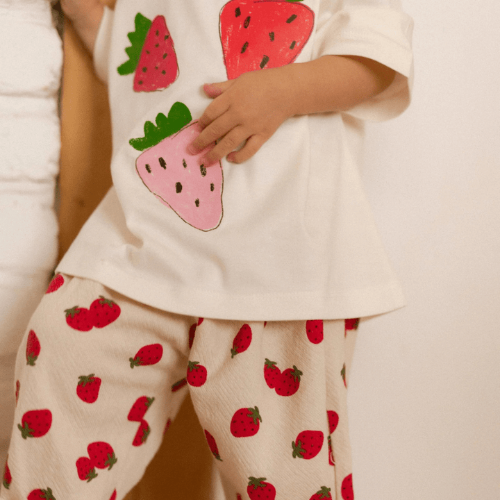 Strawberries Tee by Pigeon Said Please - Maude Kids Decor