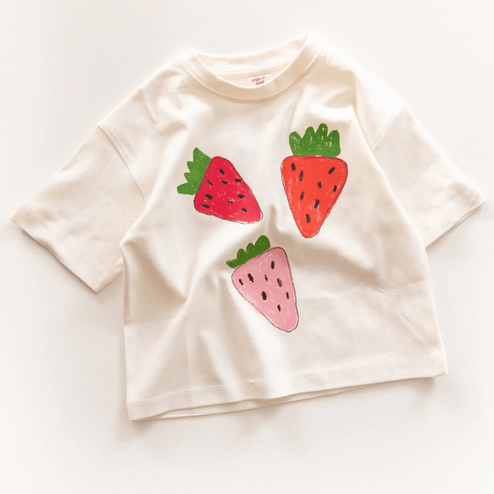 Strawberries Tee by Pigeon Said Please - Maude Kids Decor