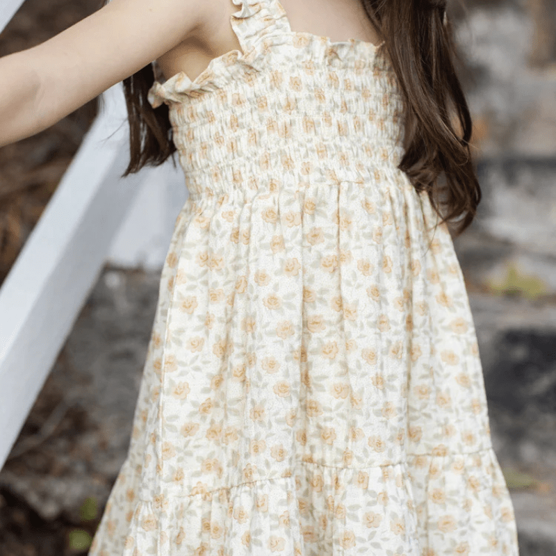 Sutton Dress| Yellow Floral by Rylee &amp; Cru - Maude Kids Decor