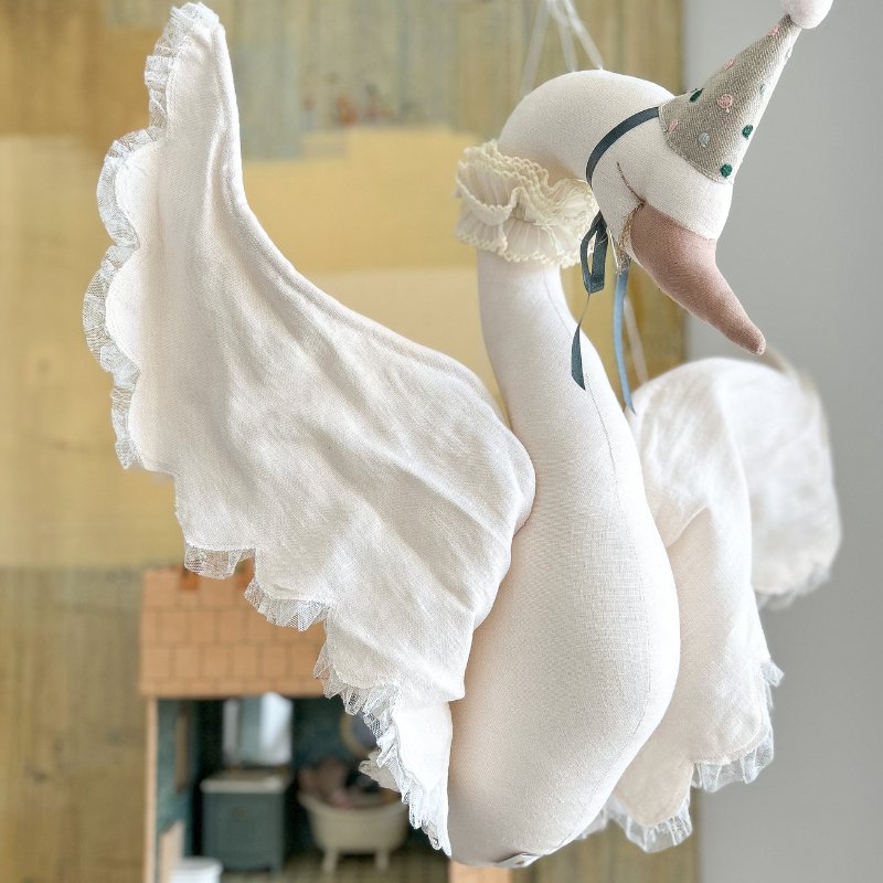 Swan with Lace in Cap by Love Me - Maude Kids Decor