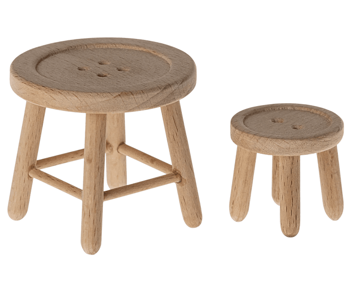 Table and Stool Set, Mouse by Maileg - Maude Kids Decor