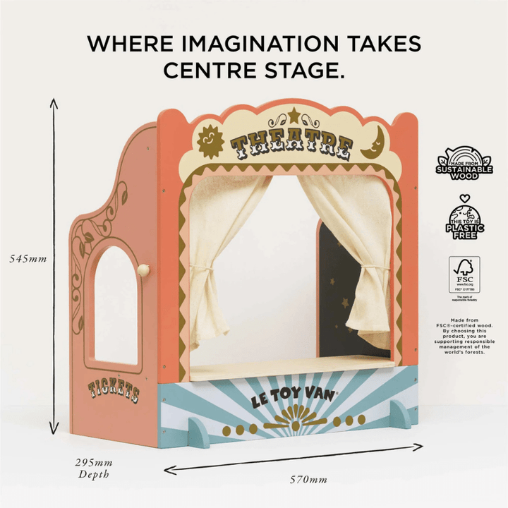Tabletop Puppet Wooden Theatre by Le Toy Van - Maude Kids Decor