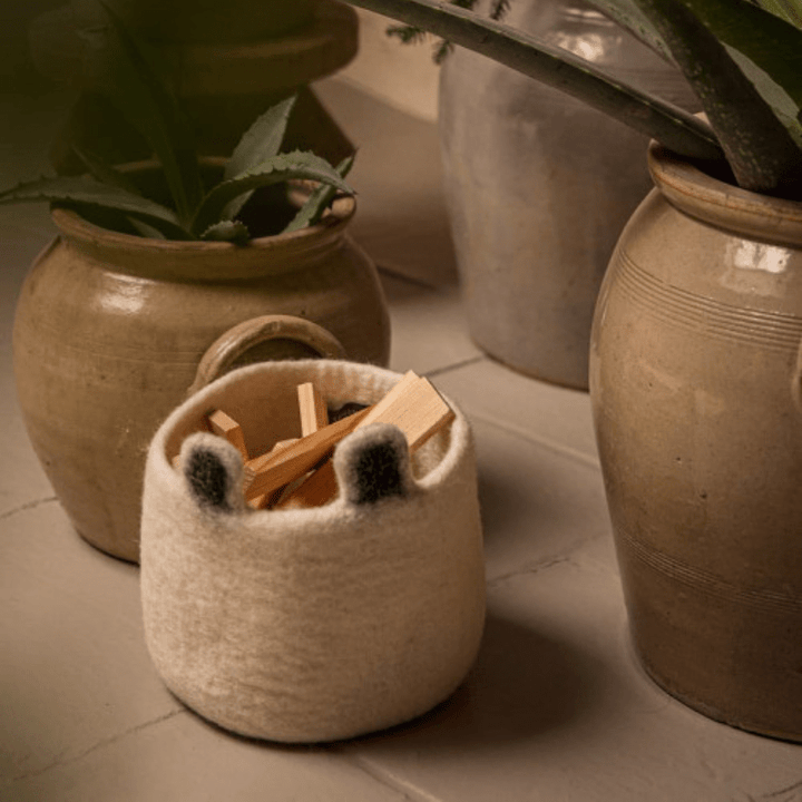 Teddy Pasu Felt Basket by Muskhane - Maude Kids Decor