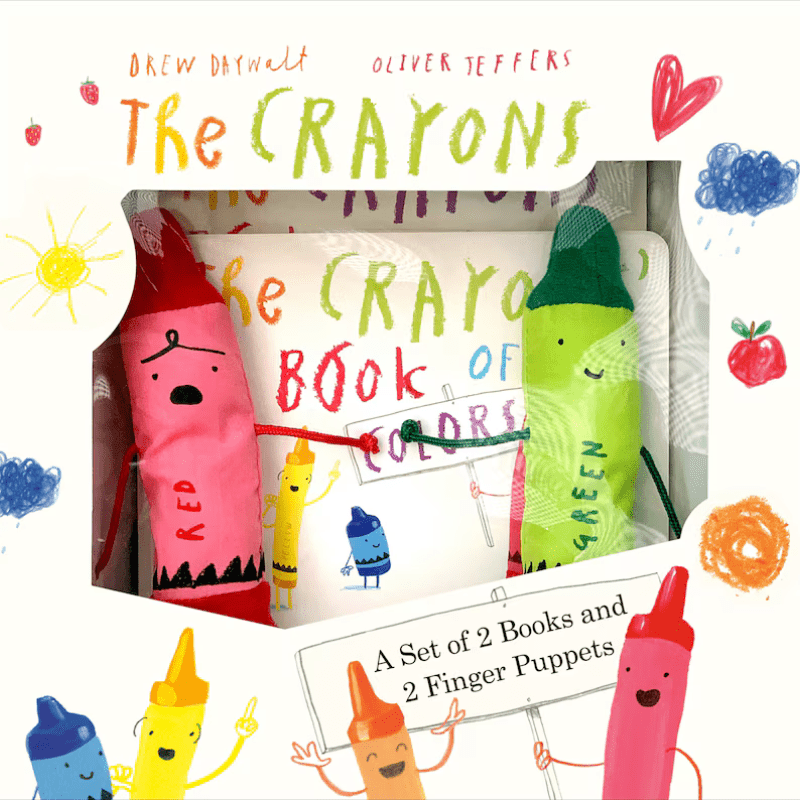 The Crayons: A Set of Books and Finger Puppets by Drew Daywalt and Oliver Jeffers - Maude Kids Decor