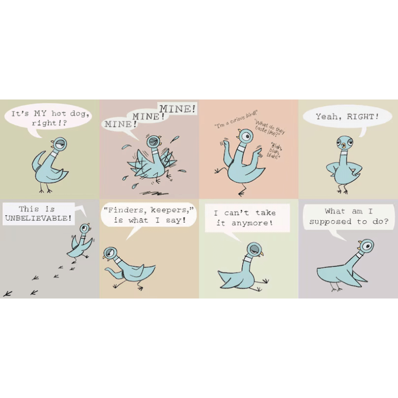 The Pigeon Finds a Hot Dog! by Mo Willems - Maude Kids Decor