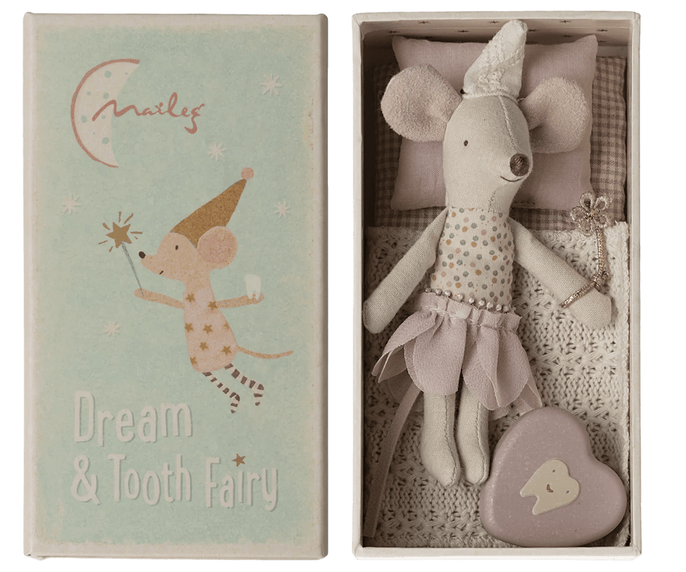 Tooth Fairy Mouse in Matchbox | Little Sister/Brother by Maileg - Maude Kids Decor