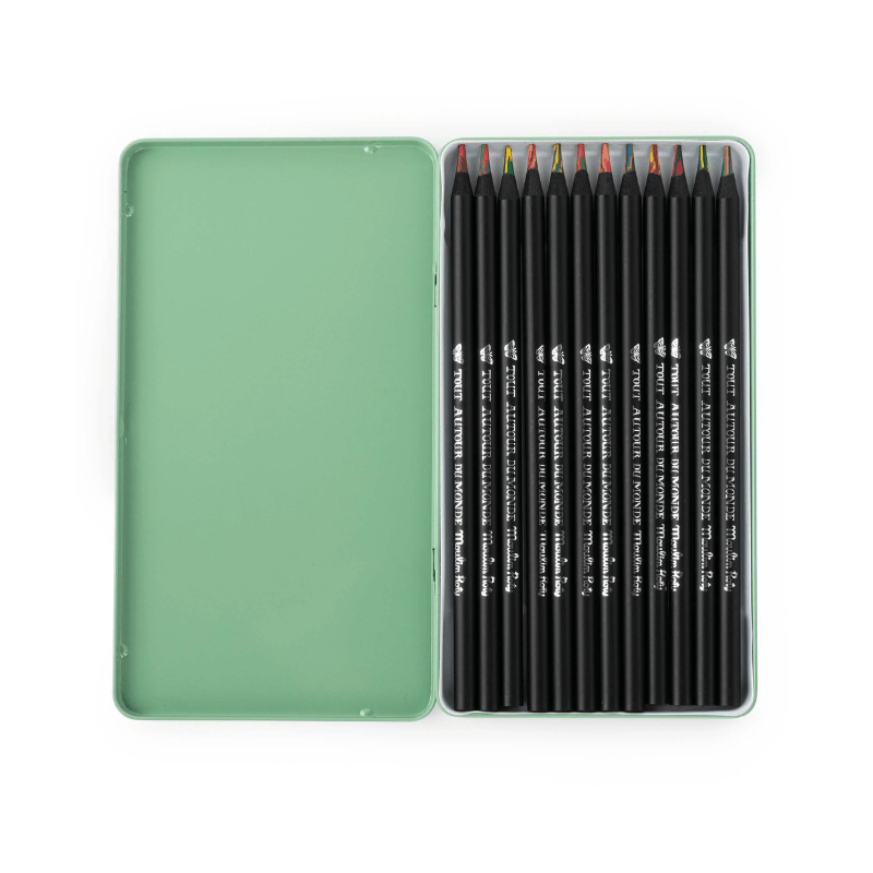 Tout Autour du Monde | 12 Multi - Coloured Pencils and Cards by Moulin Roty - Maude Kids Decor