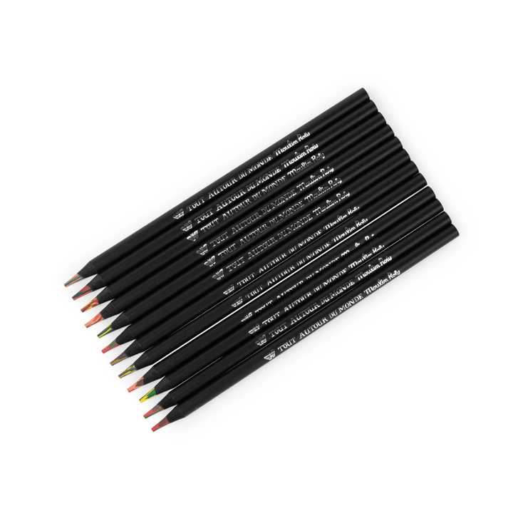 Tout Autour du Monde | 12 Multi - Coloured Pencils and Cards by Moulin Roty - Maude Kids Decor