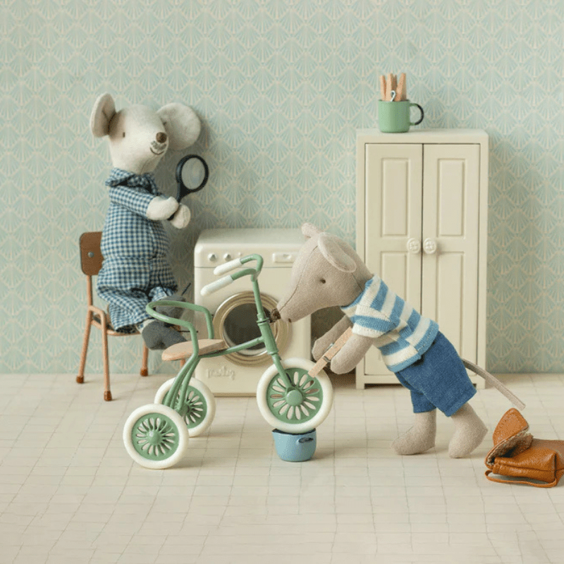 Tricycle Mouse, Big Brother with Bag by Maileg - Maude Kids Decor