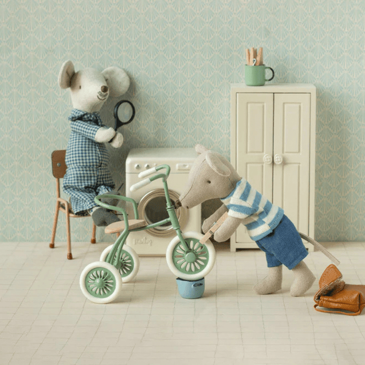 Tricycle Mouse, Big Brother with Bag by Maileg - Maude Kids Decor