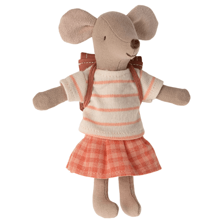 Tricycle Mouse, Big Sister with Bag by Maileg - Maude Kids Decor