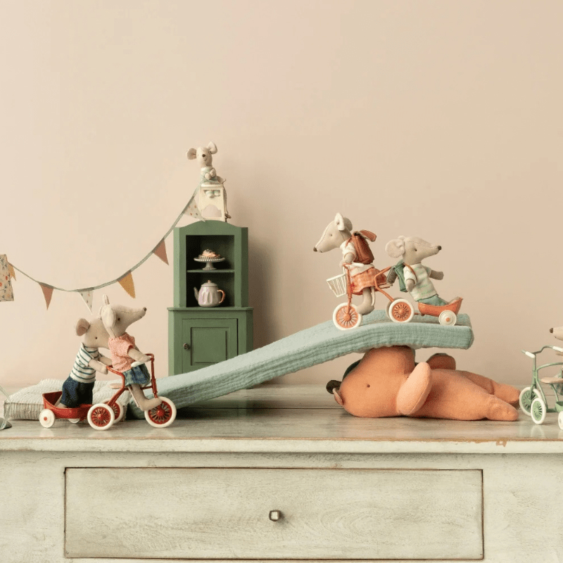 Tricycle Mouse, Big Sister with Bag by Maileg - Maude Kids Decor