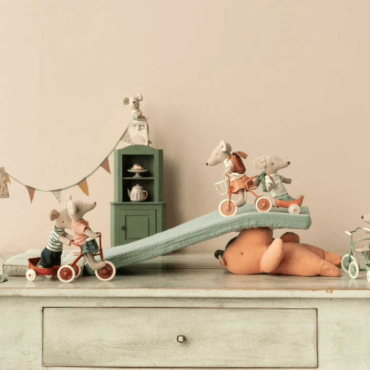 Tricycle Mouse, Big Sister with Bag by Maileg - Maude Kids Decor