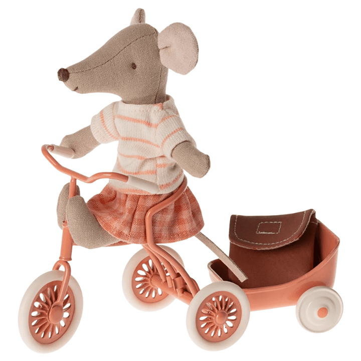 Tricycle Mouse, Big Sister with Bag by Maileg - Maude Kids Decor