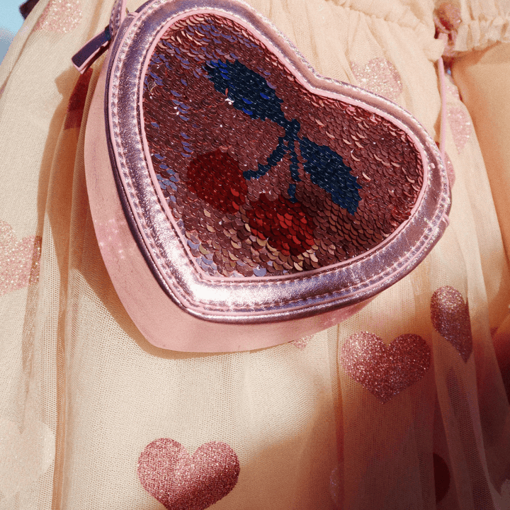 Tut Heart Sequin Shoulder Bag | Rose by Konges Sløjd - Maude Kids Decor