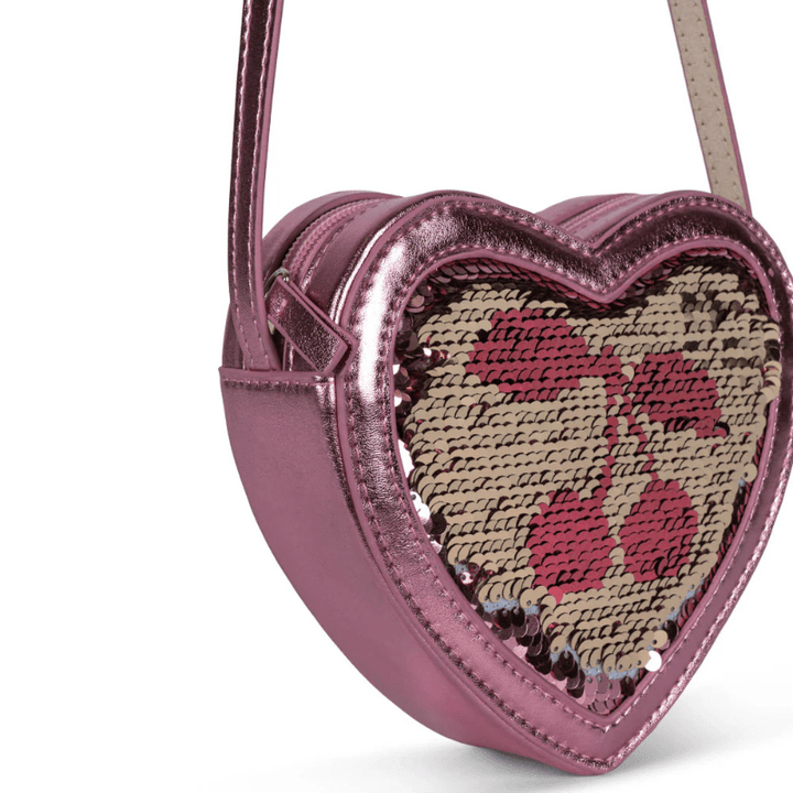 Tut Heart Sequin Shoulder Bag | Rose by Konges Sløjd - Maude Kids Decor