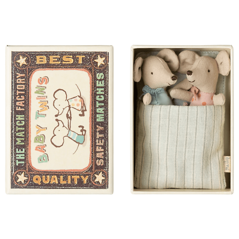 Twins, Baby Mice in Matchbox by Maileg - Maude Kids Decor