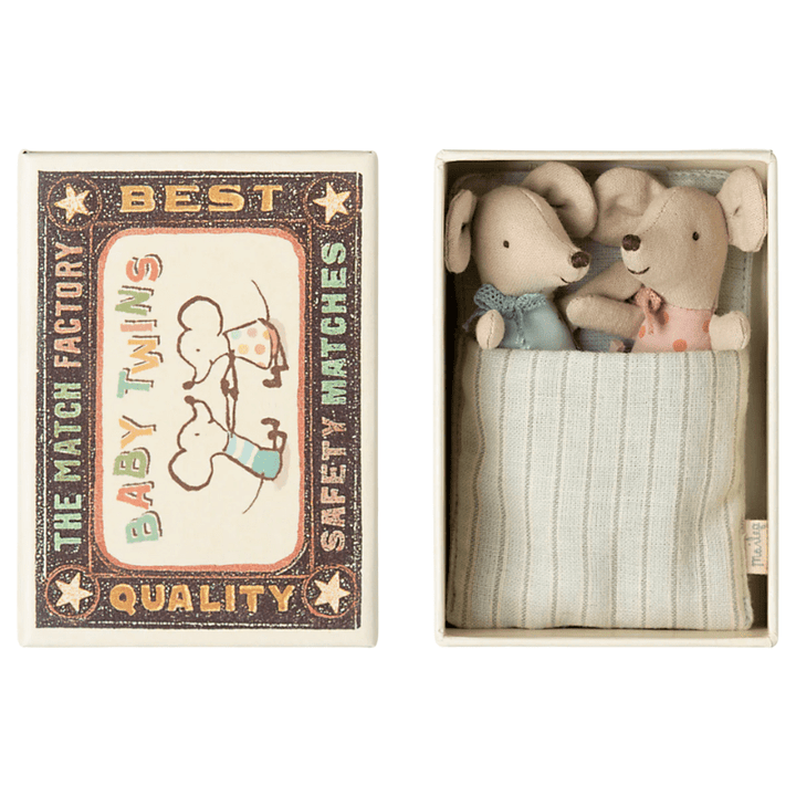 Twins, Baby Mice in Matchbox by Maileg - Maude Kids Decor