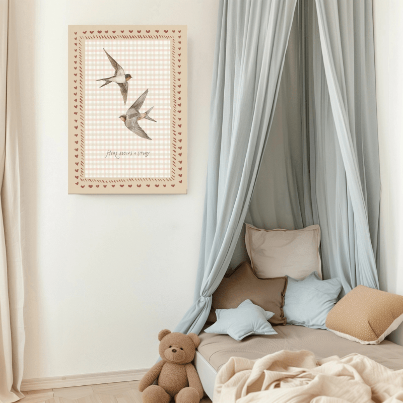 Vintage Swallow Art Print by Kumo Art Prints - Maude Kids Decor
