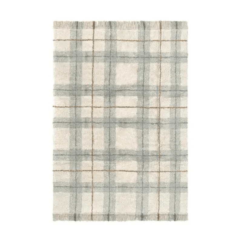 Washable Rug Tartan | Blue Sage by Lorena Canals - Maude Kids Decor