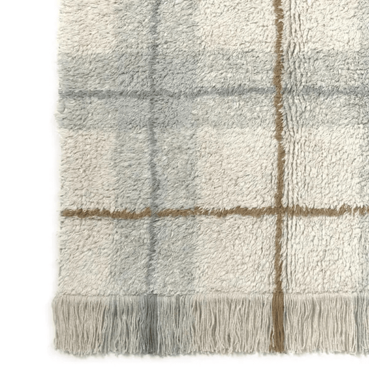 Washable Rug Tartan | Blue Sage by Lorena Canals - Maude Kids Decor