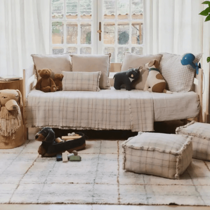 Washable Rug Tartan | Blue Sage by Lorena Canals - Maude Kids Decor