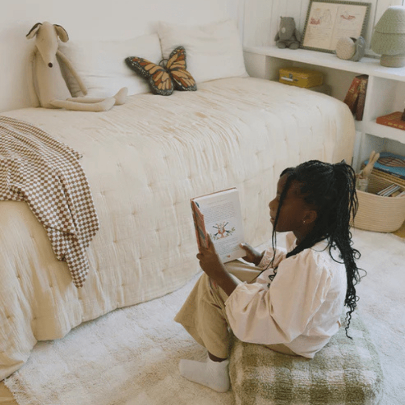Washable Rug Vichy | Ivory by Lorena Canals - Maude Kids Decor