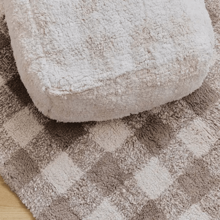 Washable Rug Vichy | Marron by Lorena Canals - Maude Kids Decor