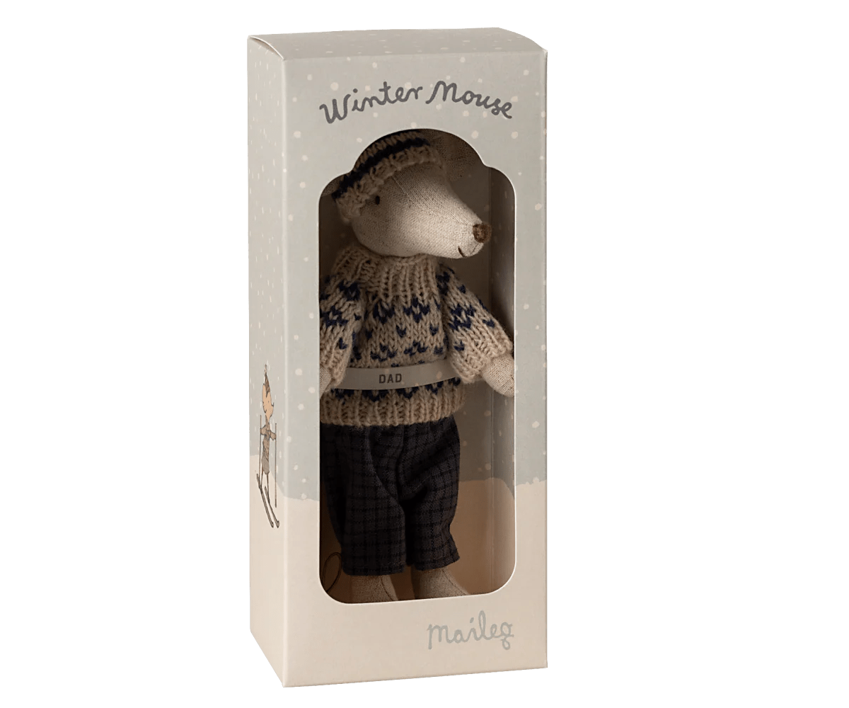 Winter Mouse with Ski Set by Maileg - Maude Kids Decor